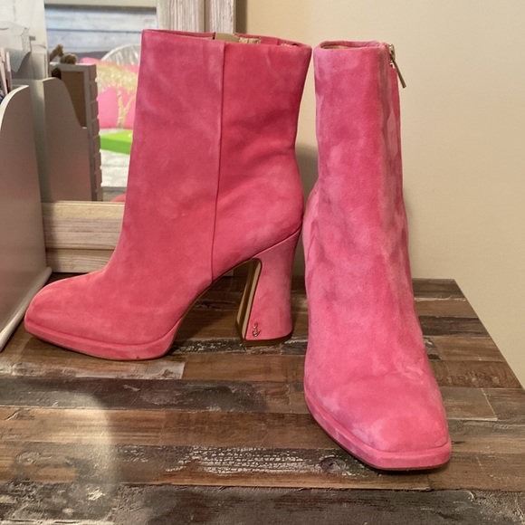 NEW 🩷 Sam Edelman Jaye Pink Platform Boot  - 9 - Picture 7 of 15